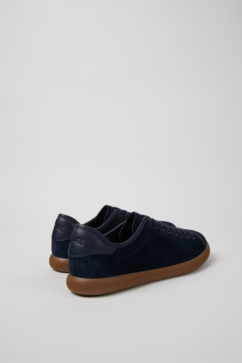 CAMPERLAB Blue Nubuck Leather Sneakers for Men. outlook