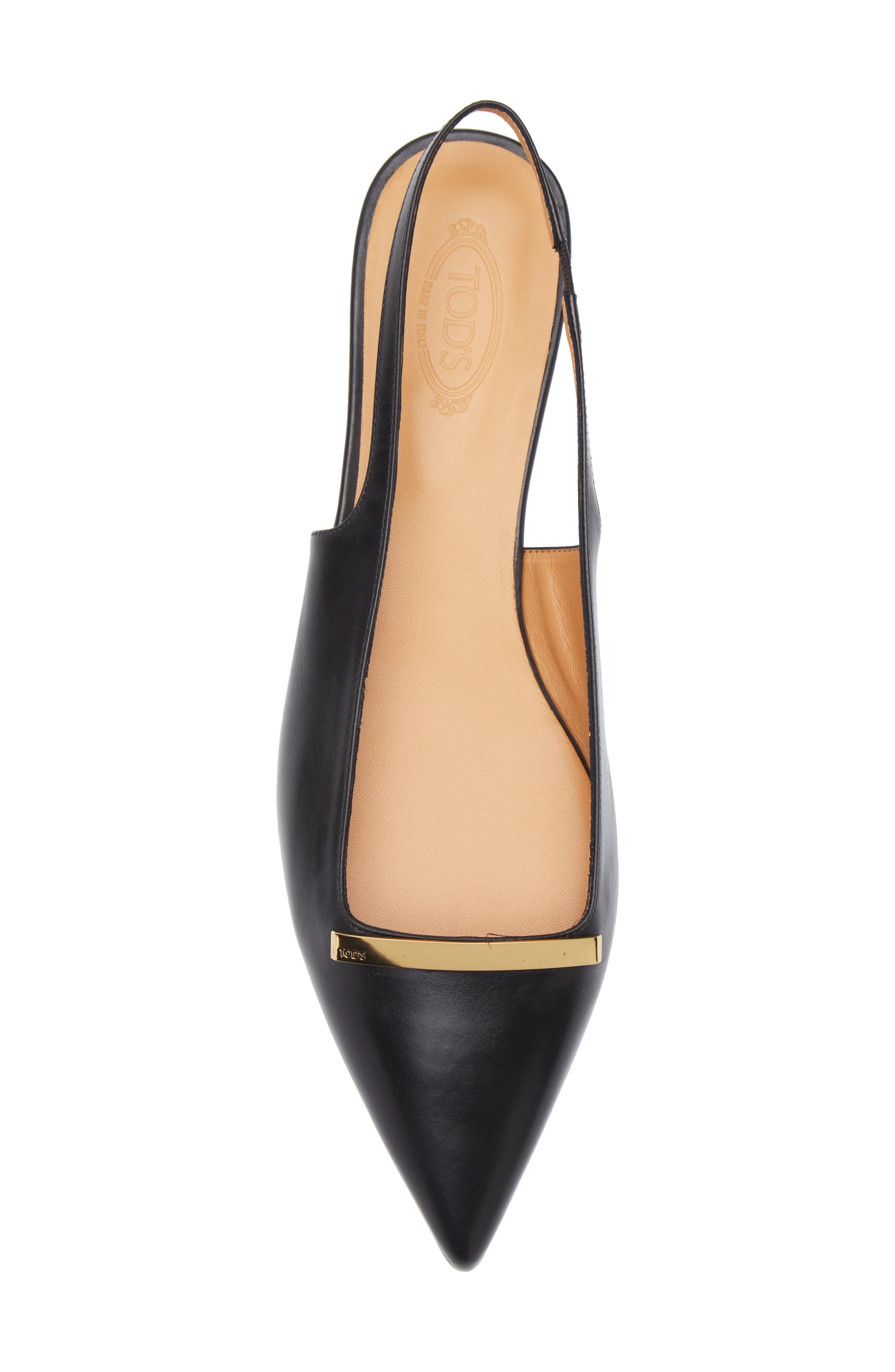 Tod's Barretta Pointed Toe Slingback Flat in Nero at Nordstrom - 5