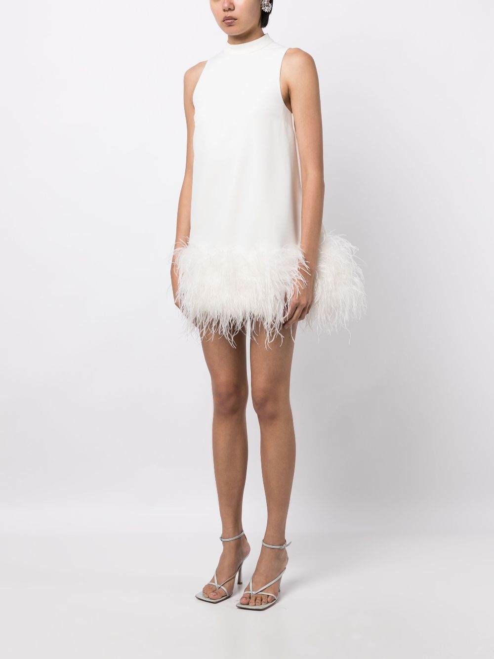 Linc feather-embellished minidress - 3