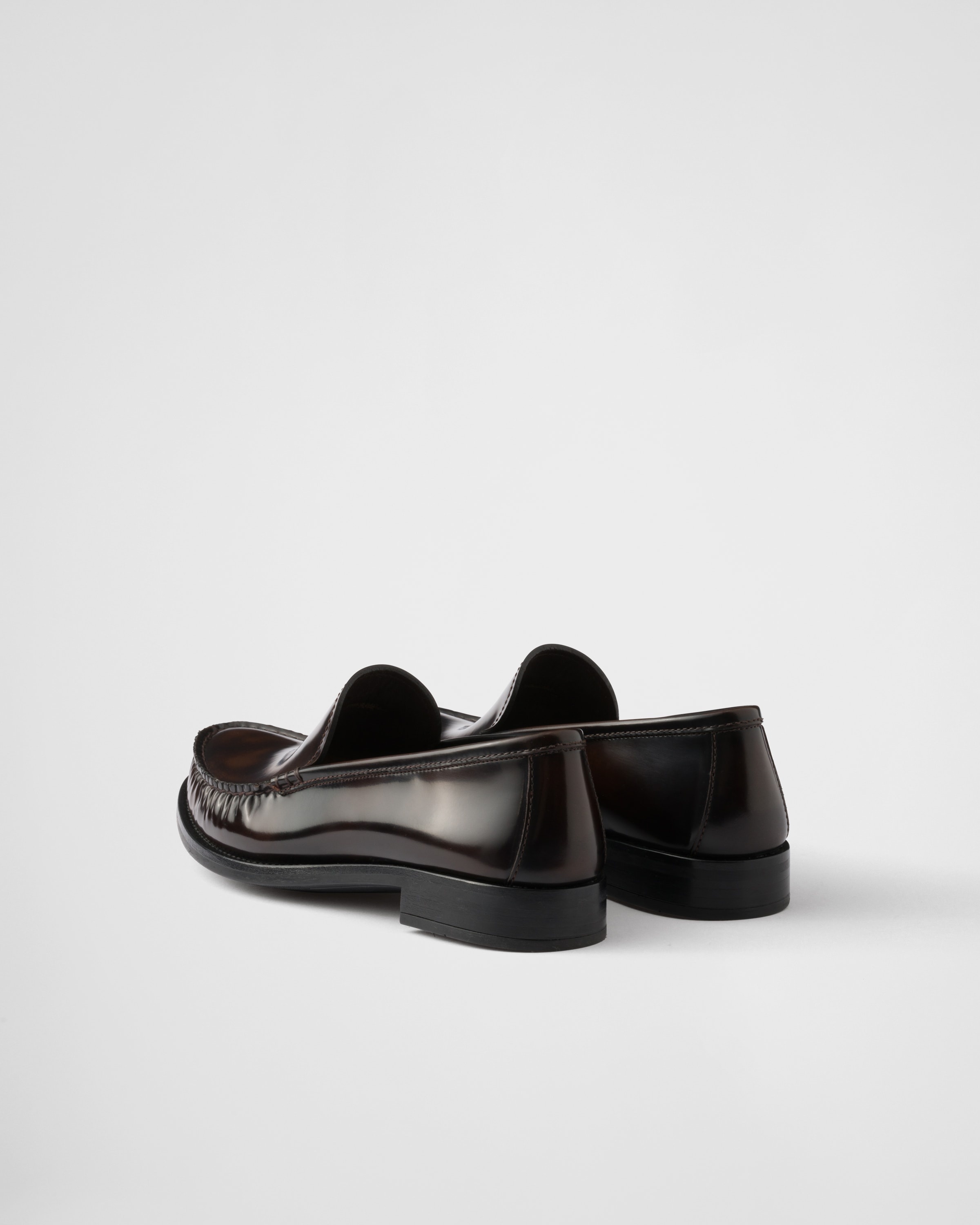 Brushed leather loafers - 4