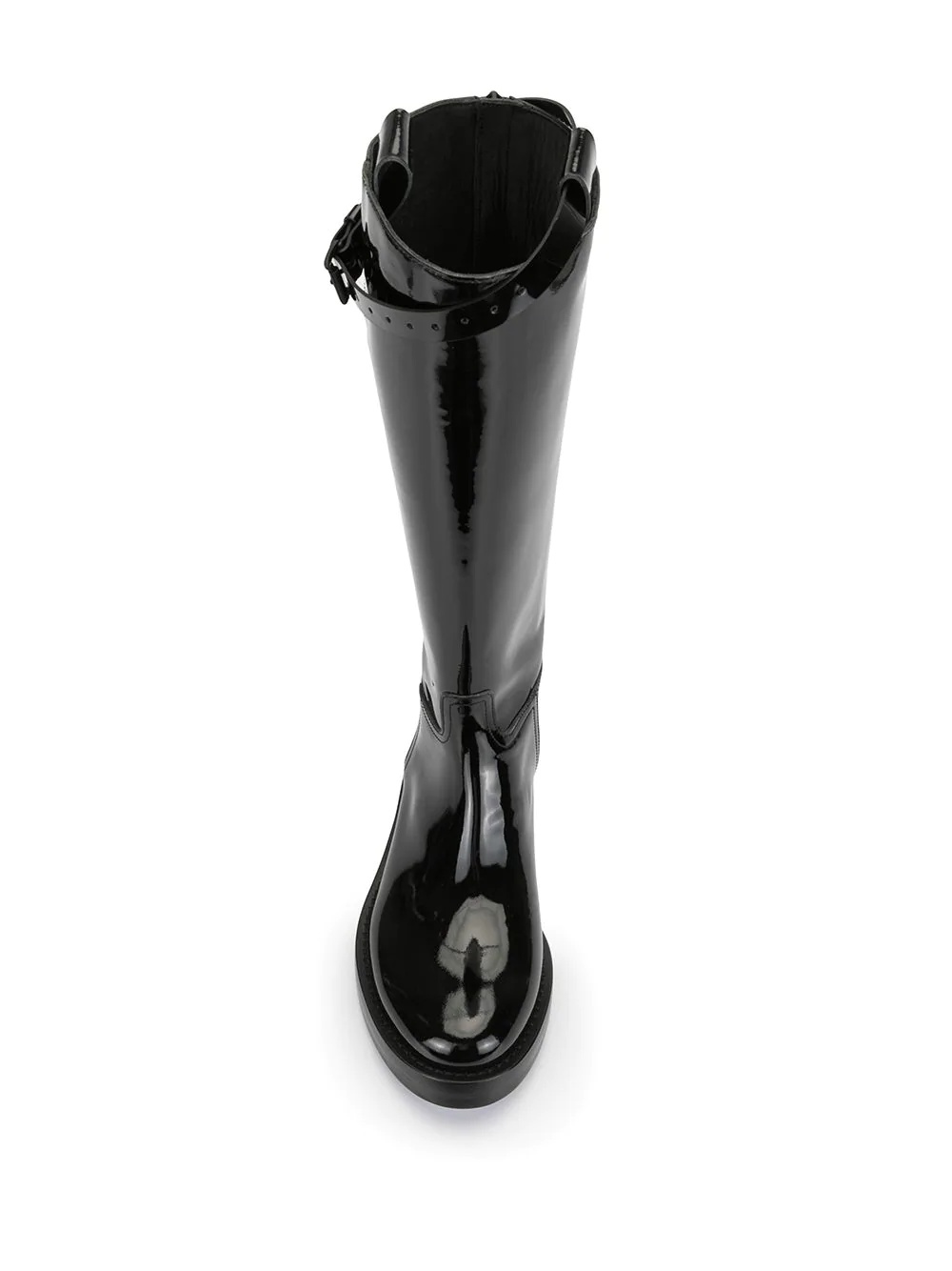 varnished knee boots - 4