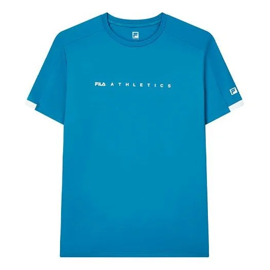 FILA Athletics Round Neck Pullover Casual Sports Short Sleeve Blue A11M131101F-DB - 1