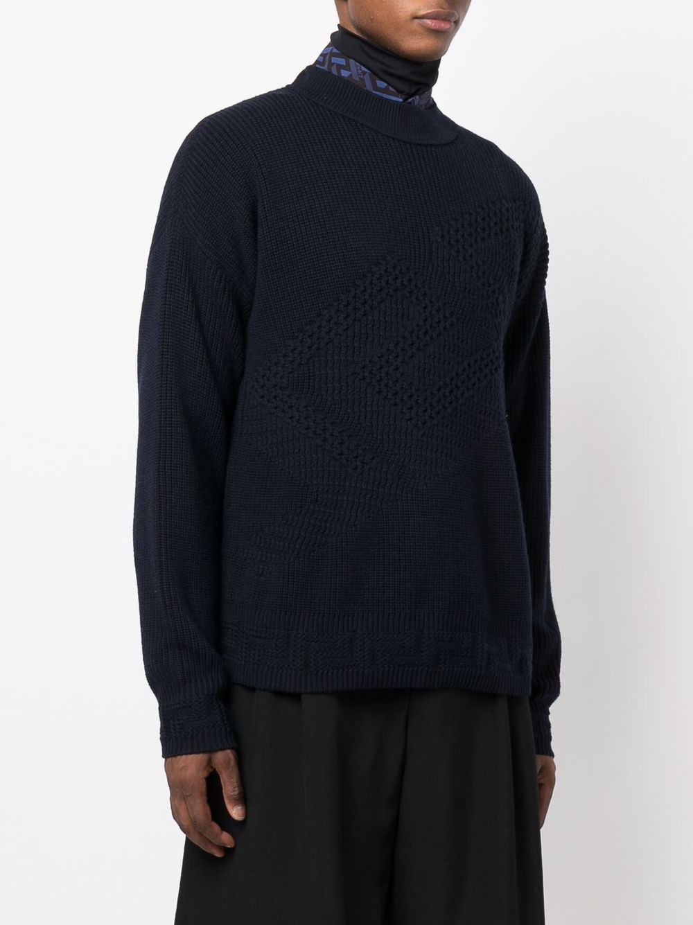 virgin wool knitted jumper - 3