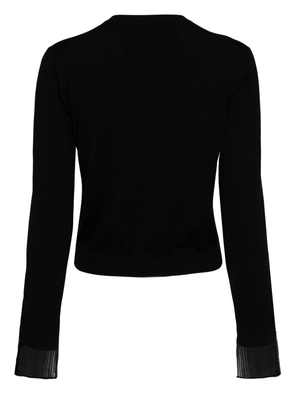 pleat-detail button-up cardigan - 2