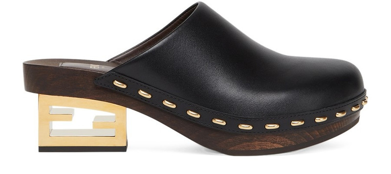 logo block-heel mules 1
