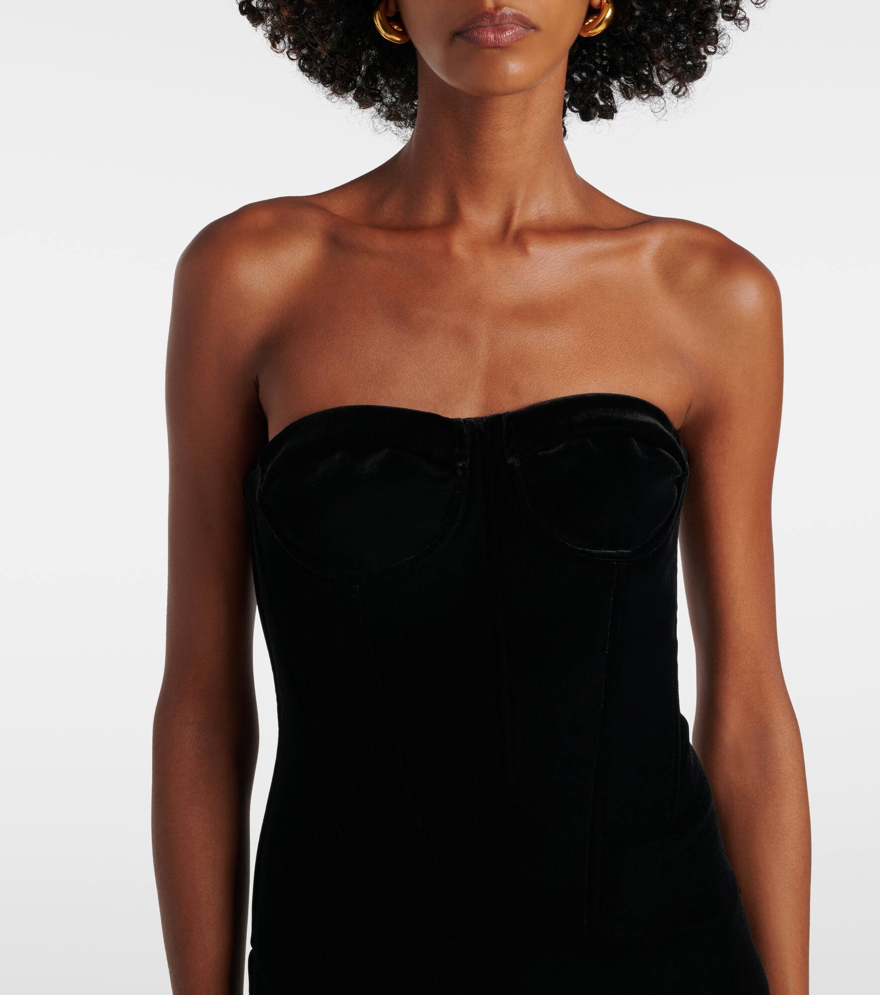 Velvet bustier dress - 4