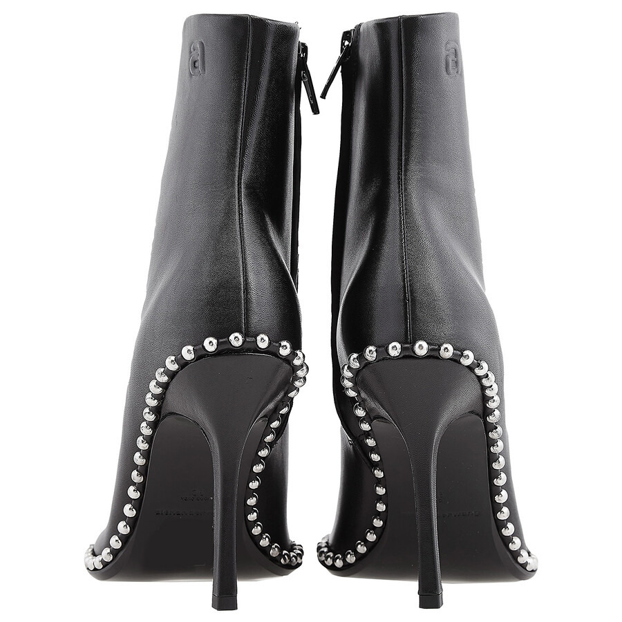 T by Alexander Wang Ladies Black Nova 105 Studded Ankle Boots - 4