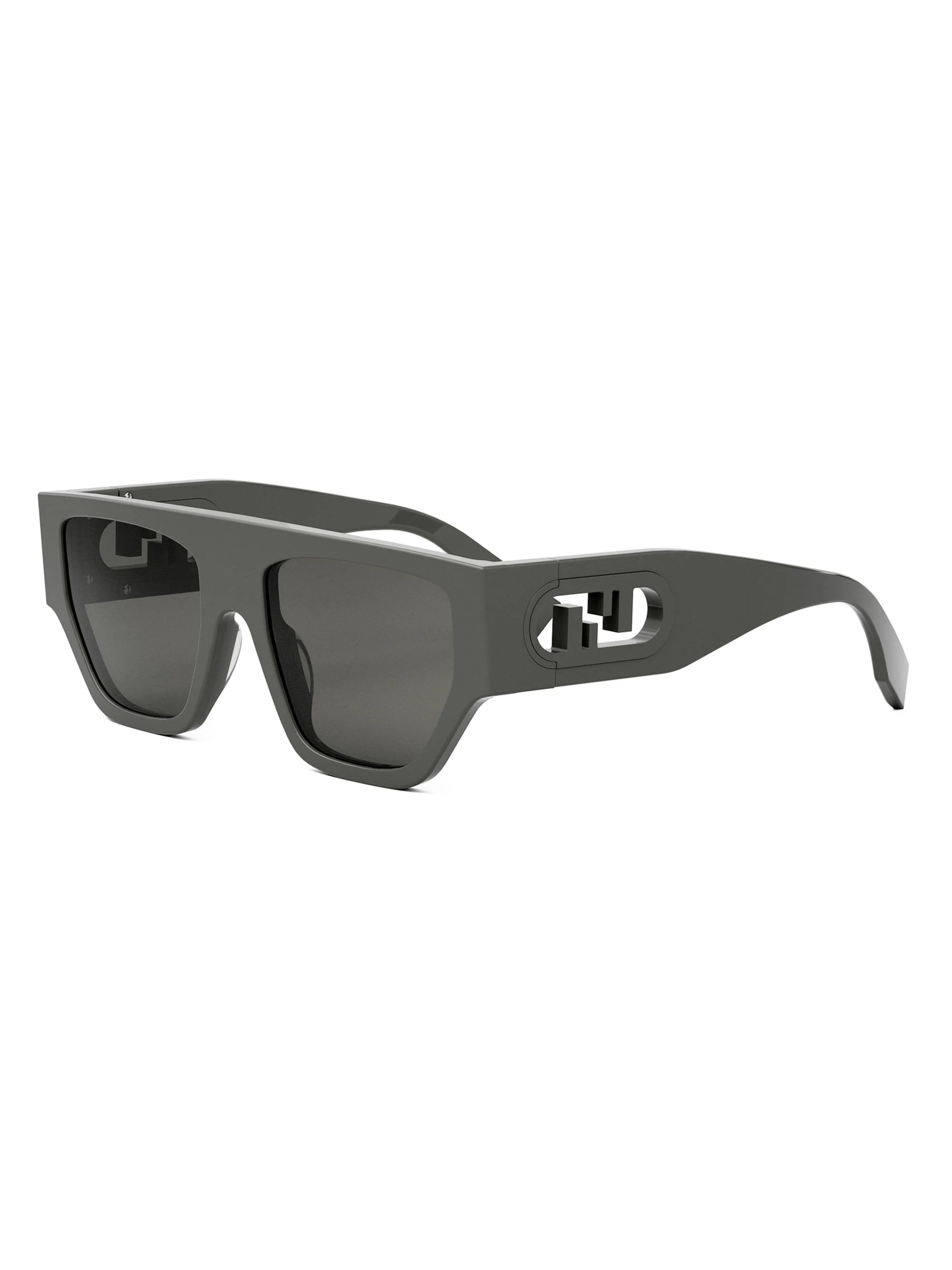 Women's O'Lock Acetate Geometric Sunglasses - Grey Smoke - 1