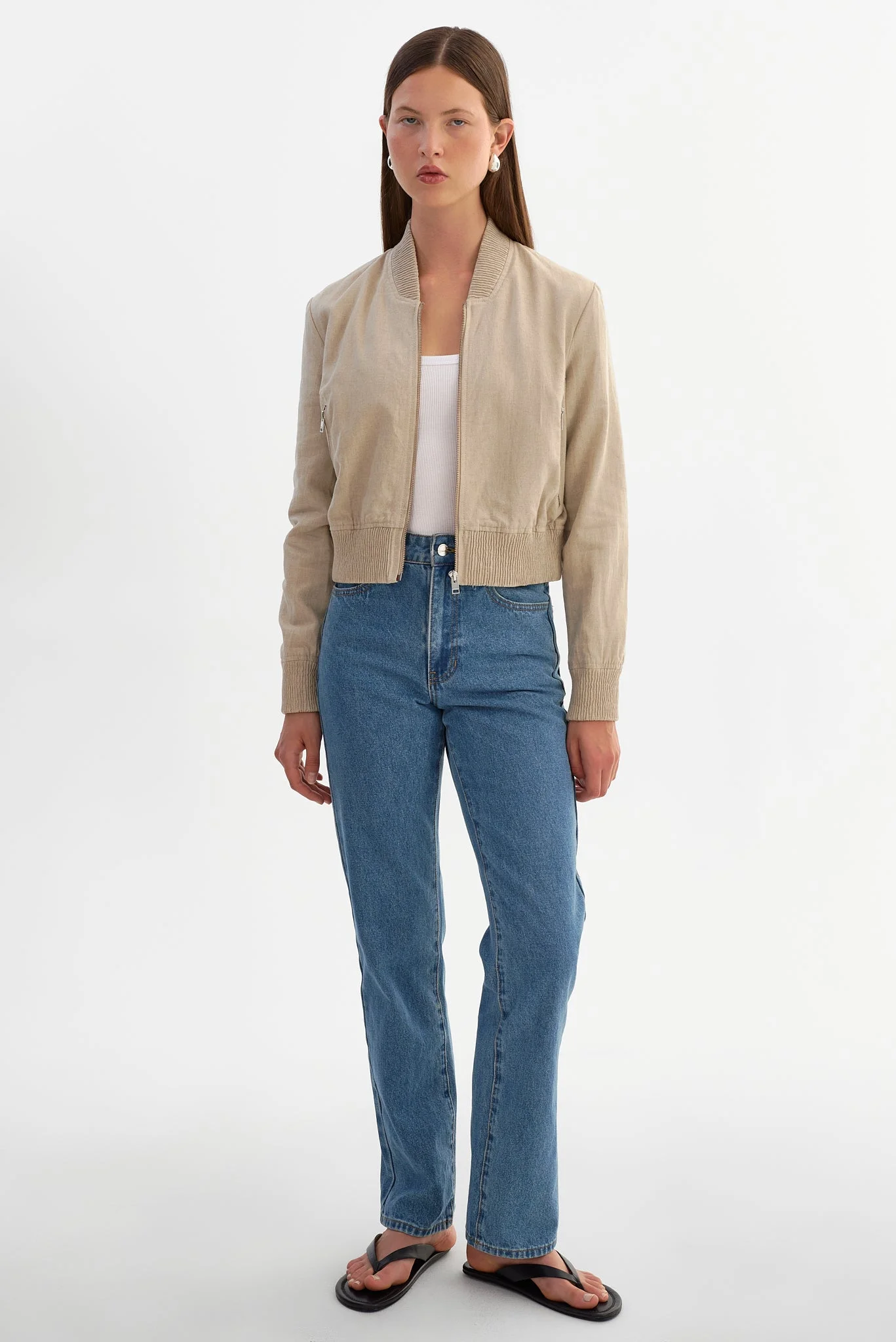 GREER | Linen Bomber Jacket - 1