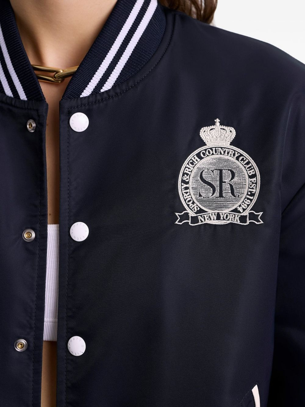 Royal Club embroidered bomber jacket - 5