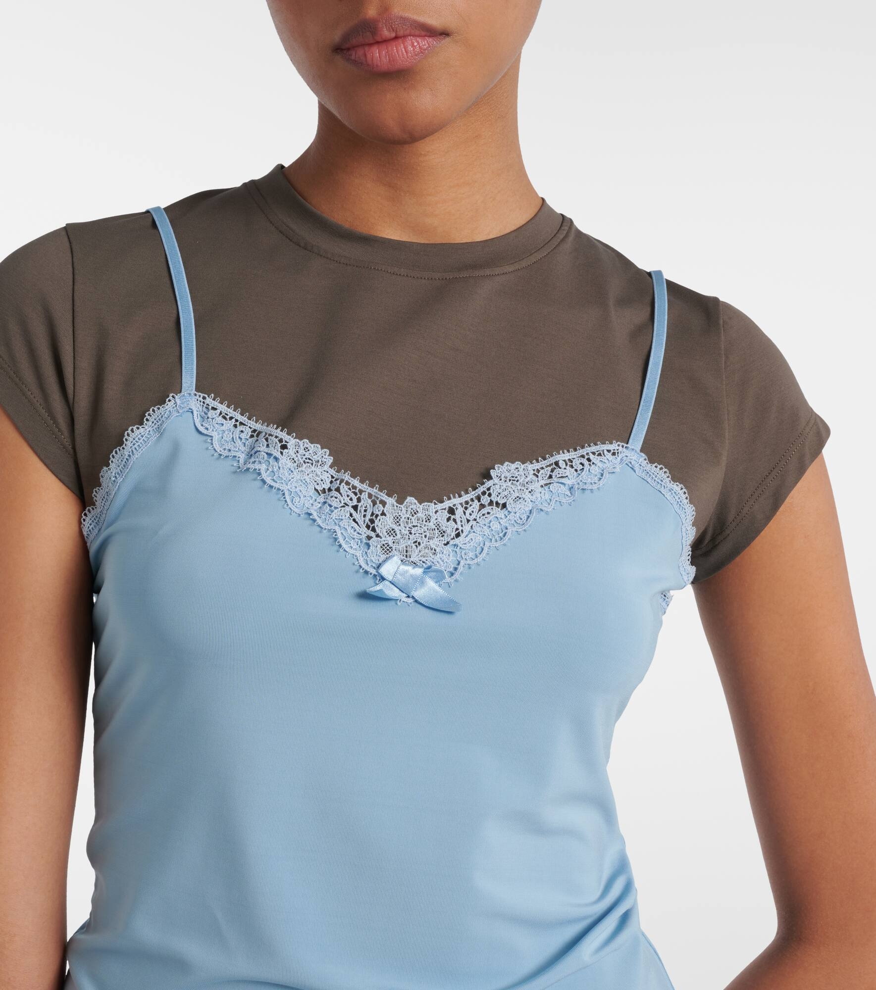 Layered jersey top - 4