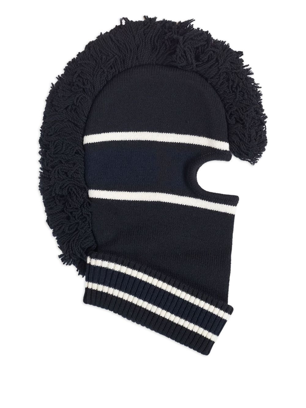 fringed striped balaclava - 2