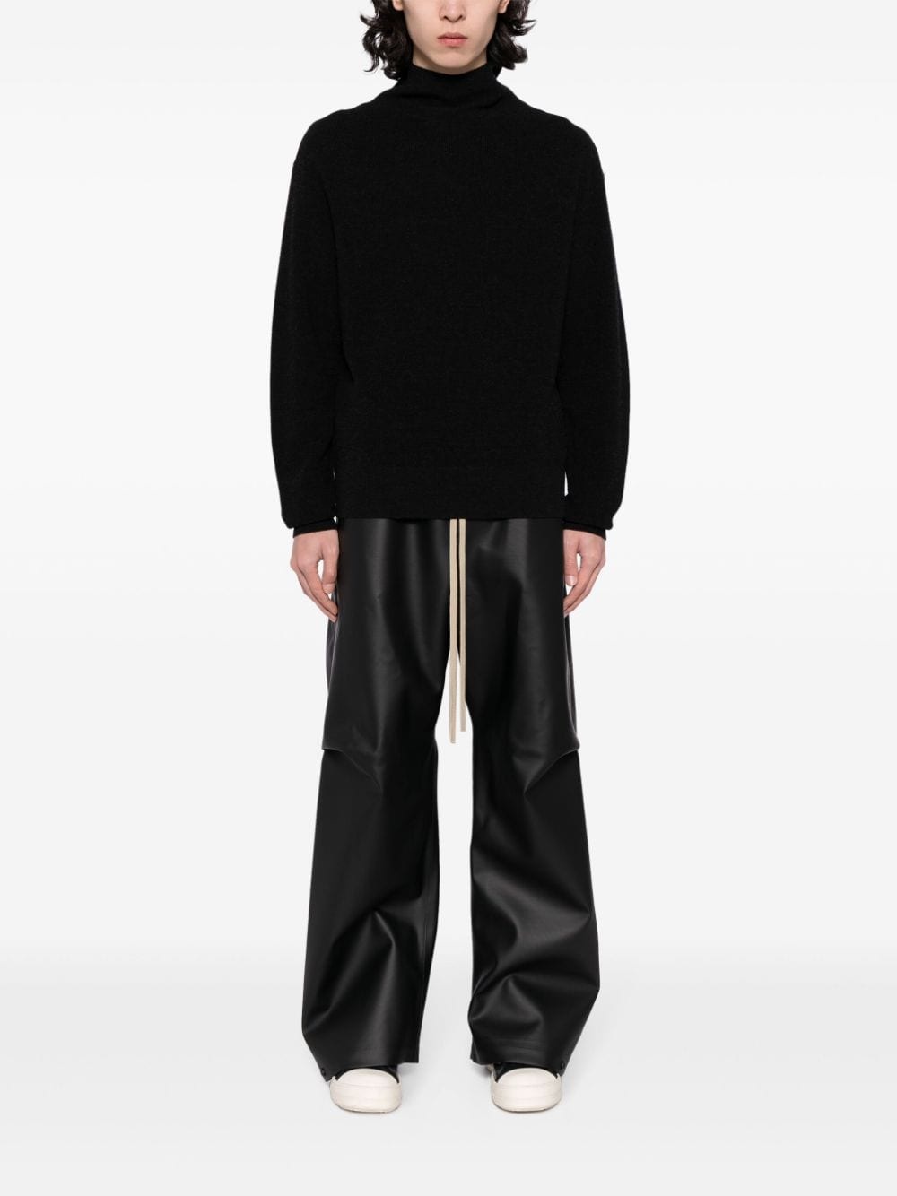 pleated wide-leg trousers - 2