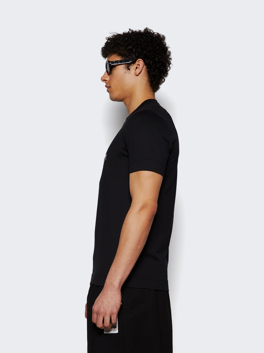 Slim Fit Reverse Print Tee Black - 3