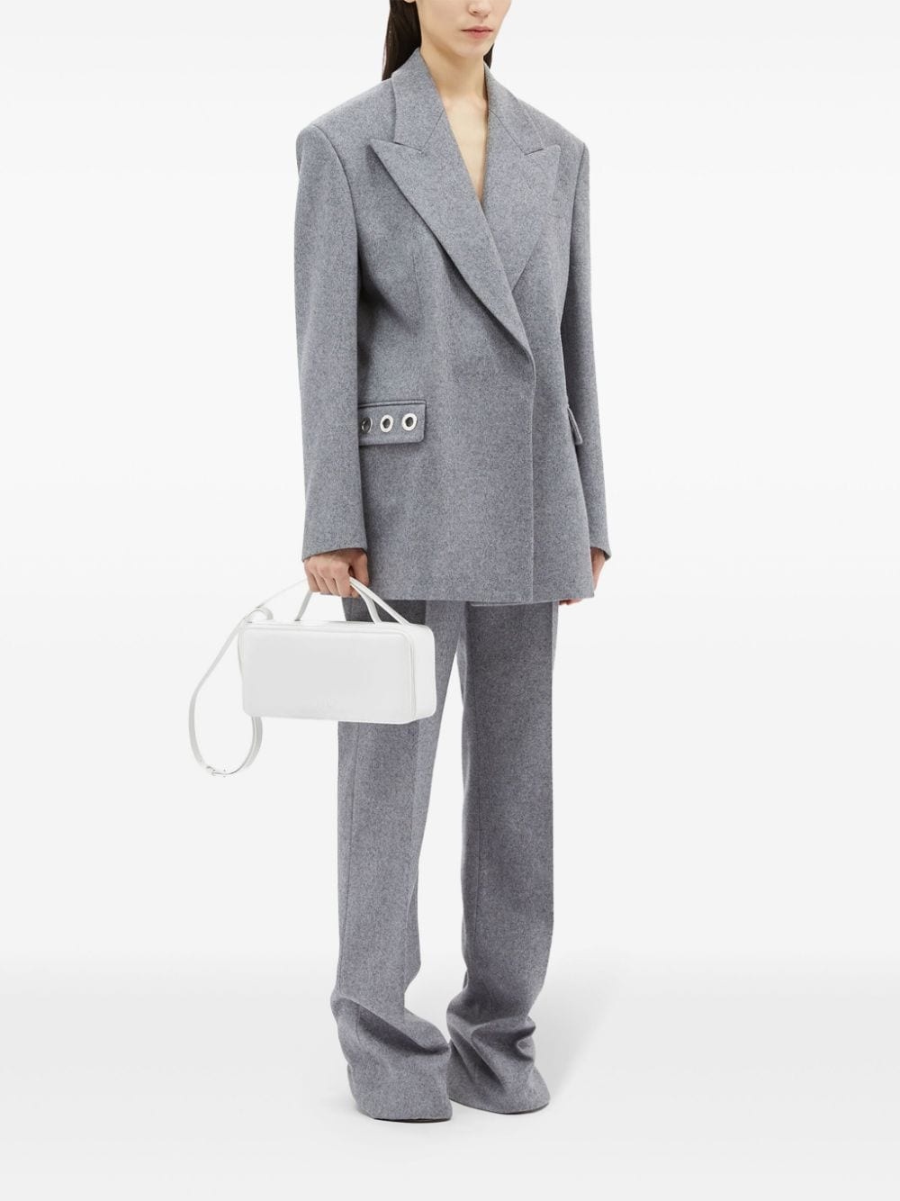 eyelet-detail tailored trousers - 2