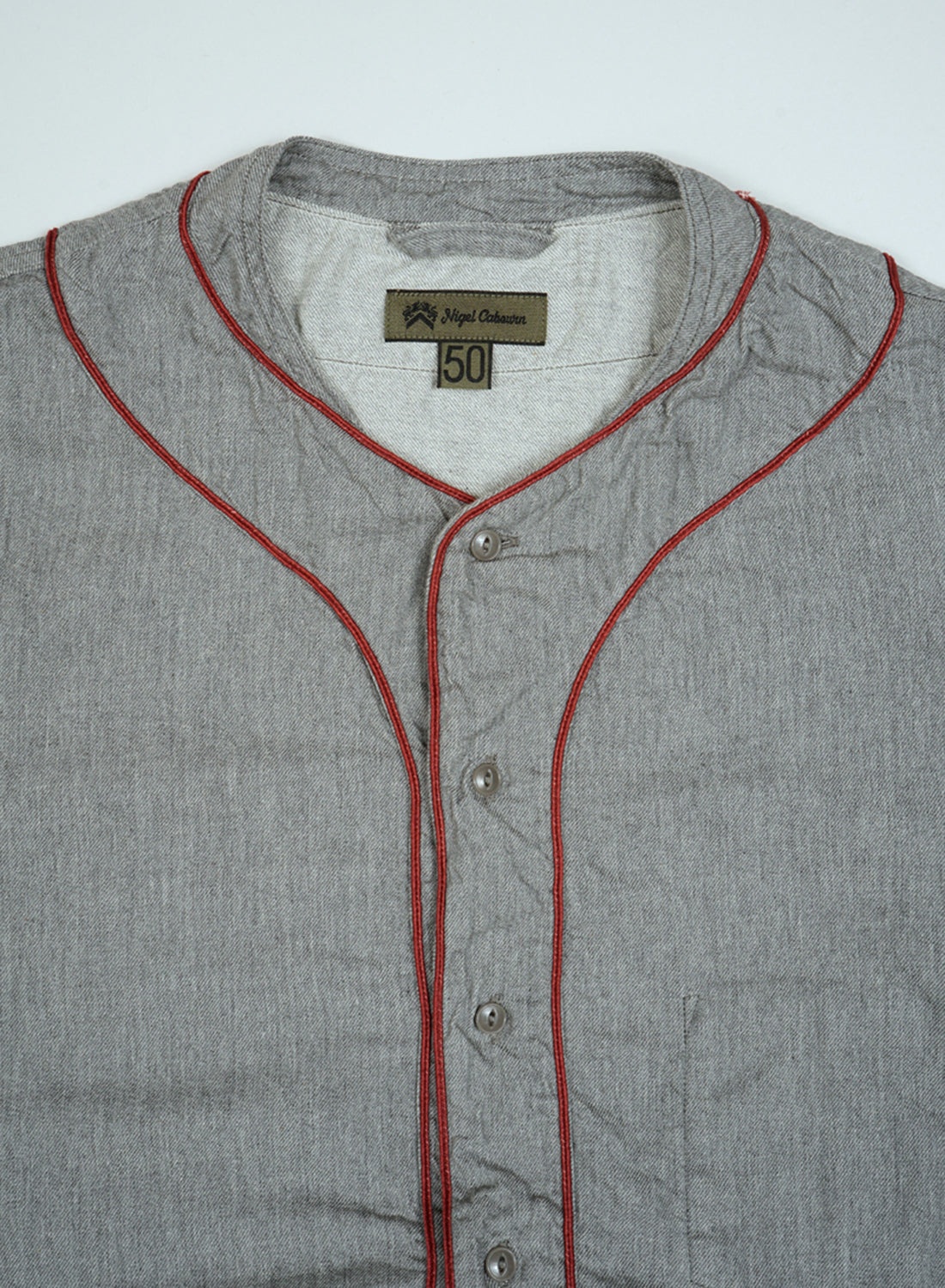Baseball Shirt Short Sleeve Type 2 in Light Grey - 3