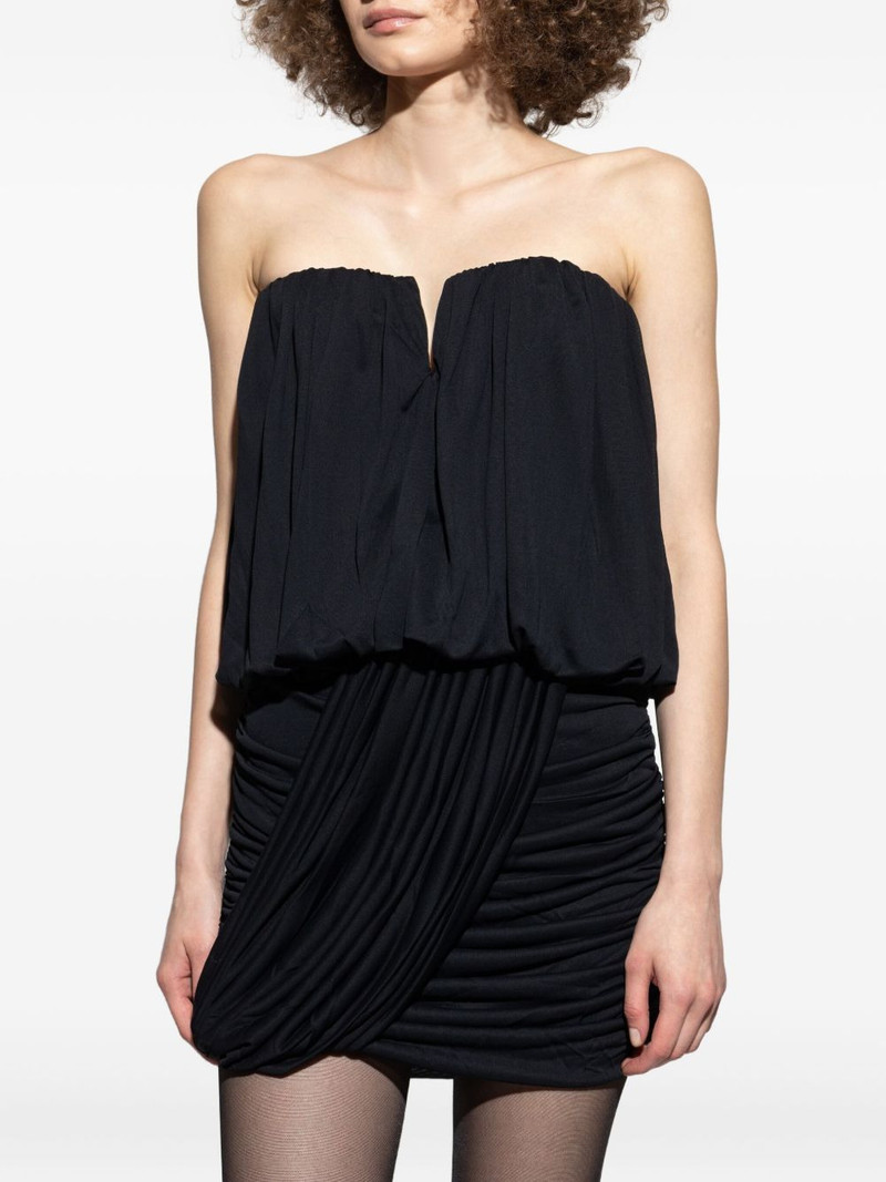 strapless pleated dress 3