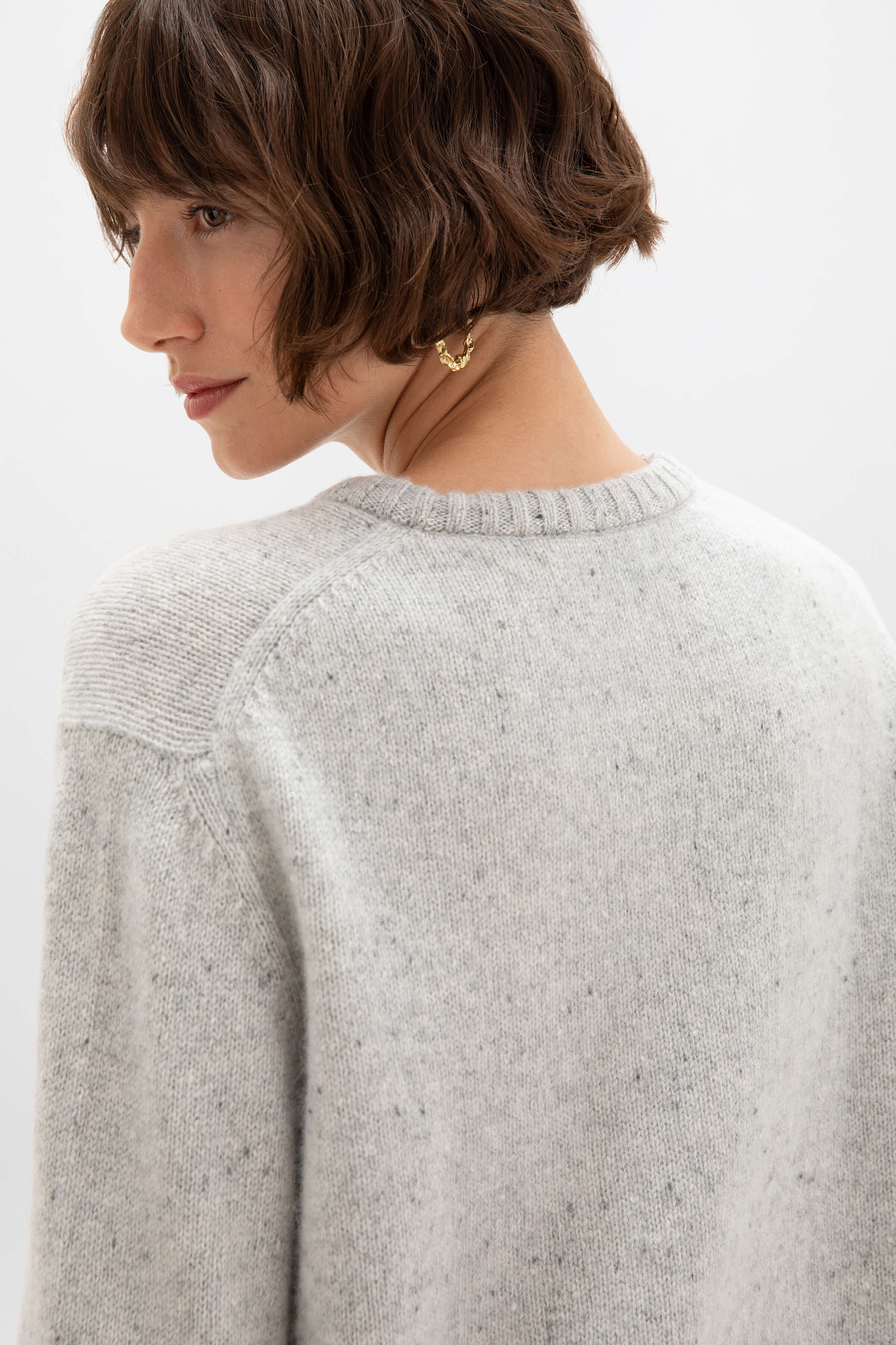 Cropped Donegal Cashmere Jumper - 3