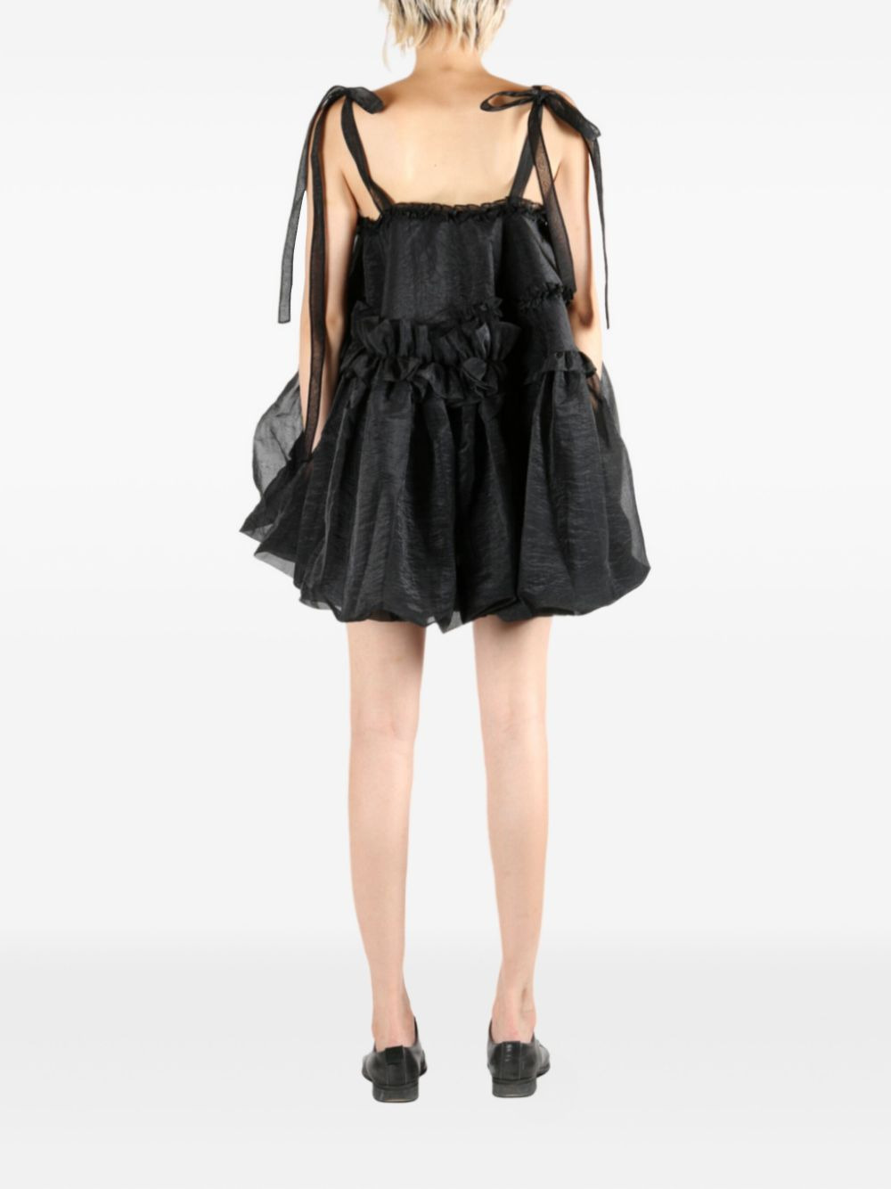Cristina ruffled tie-strap mini dress - 3