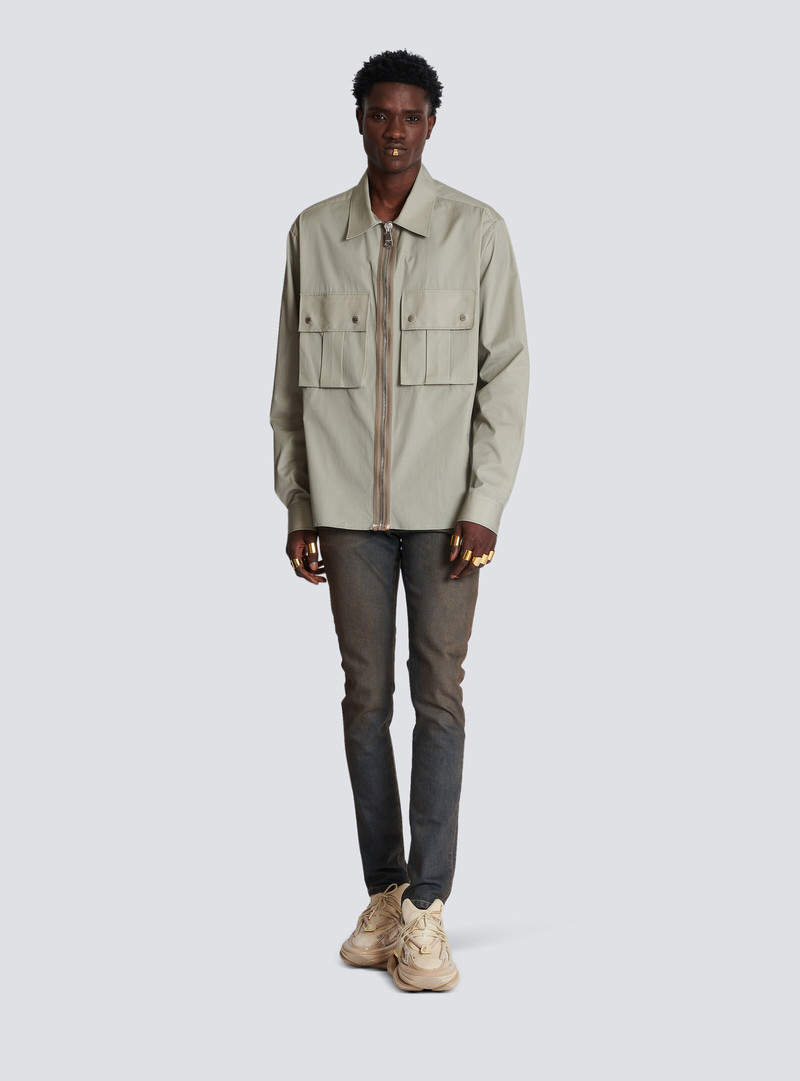 Balmain Desert print cotton shirt outlook