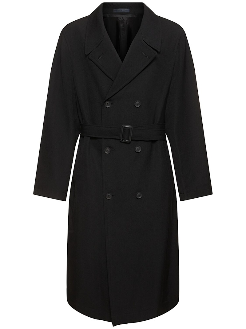 j-8B wool gabardine long coat - 1