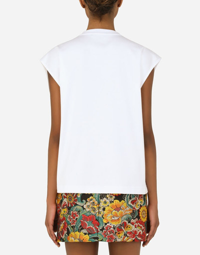 Dolce & Gabbana Jersey tank top with brocade DG logo outlook