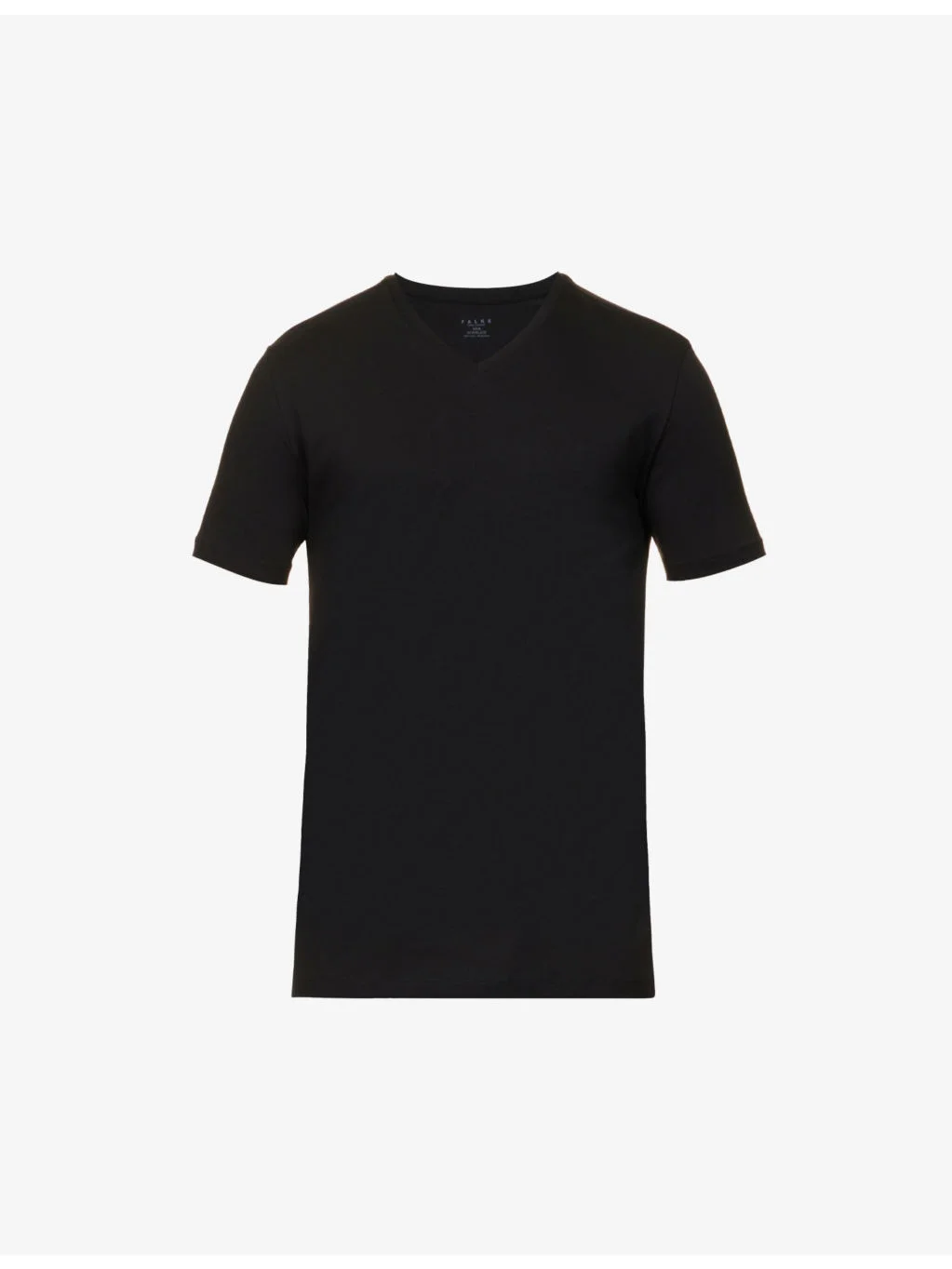 Regular-fit V-neck stretch-cotton T-shirt - 1