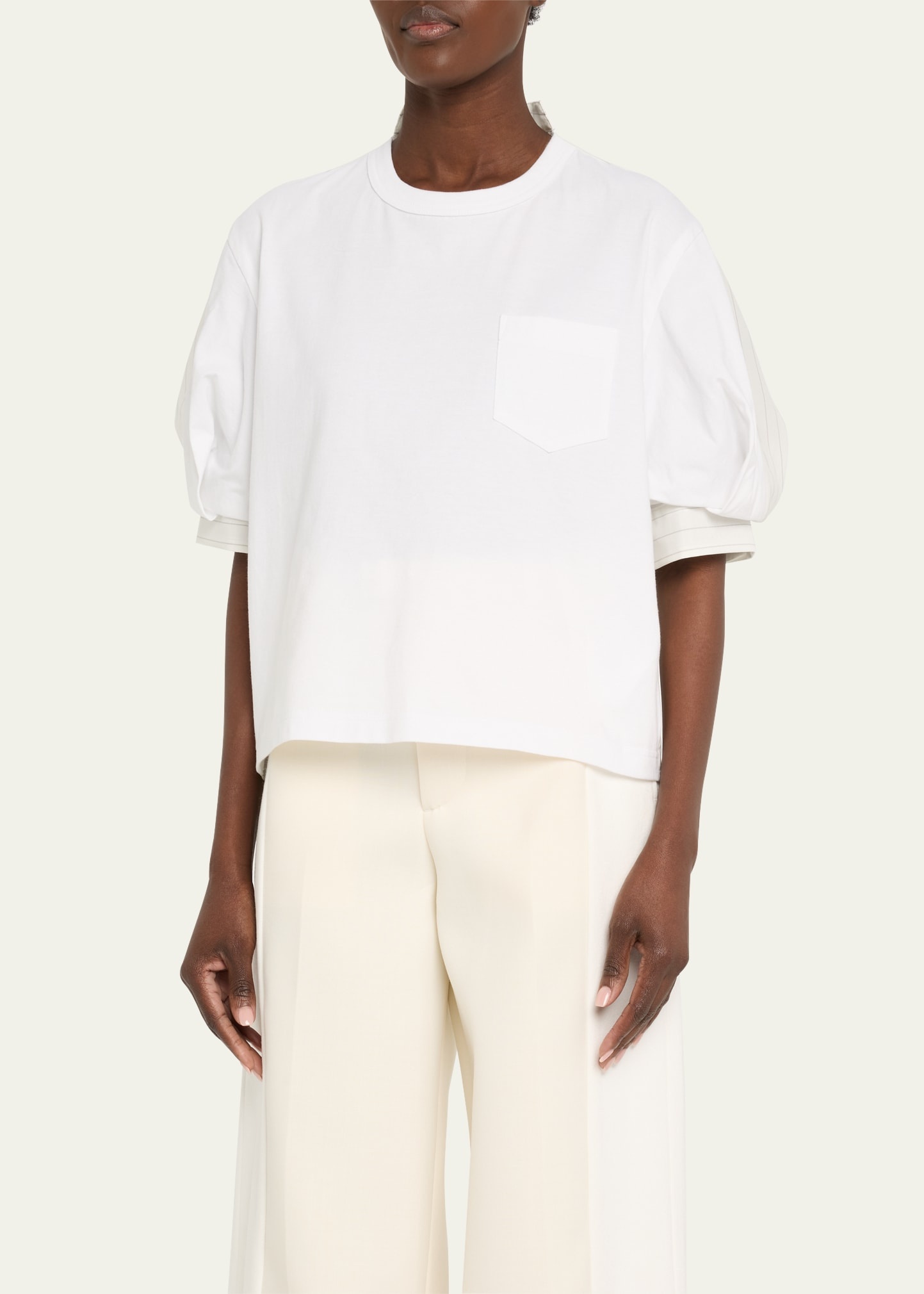 Hybrid Pinstripe Back Jersey Front T-Shirt - 4