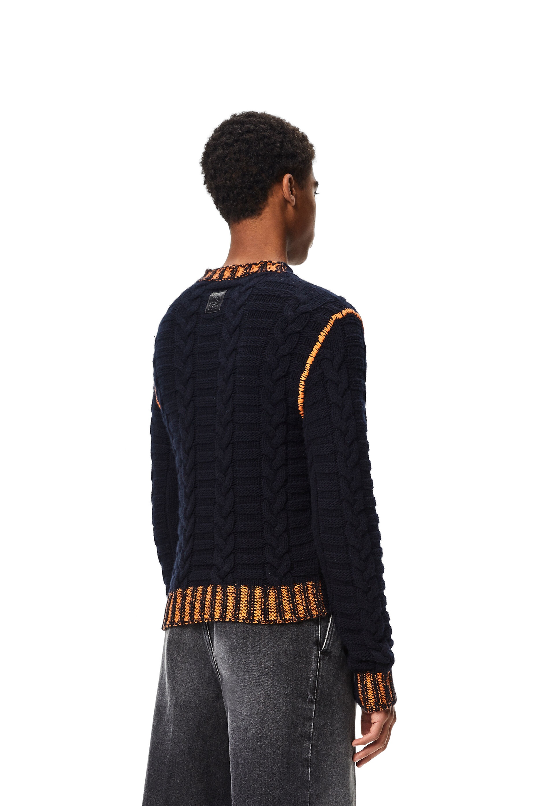 Cable knit sweater in wool and cashmere - 4