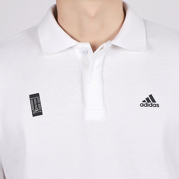 adidas WJ POLO Slogan Short-sleeve polo Shirt Men White FT2755 - 5
