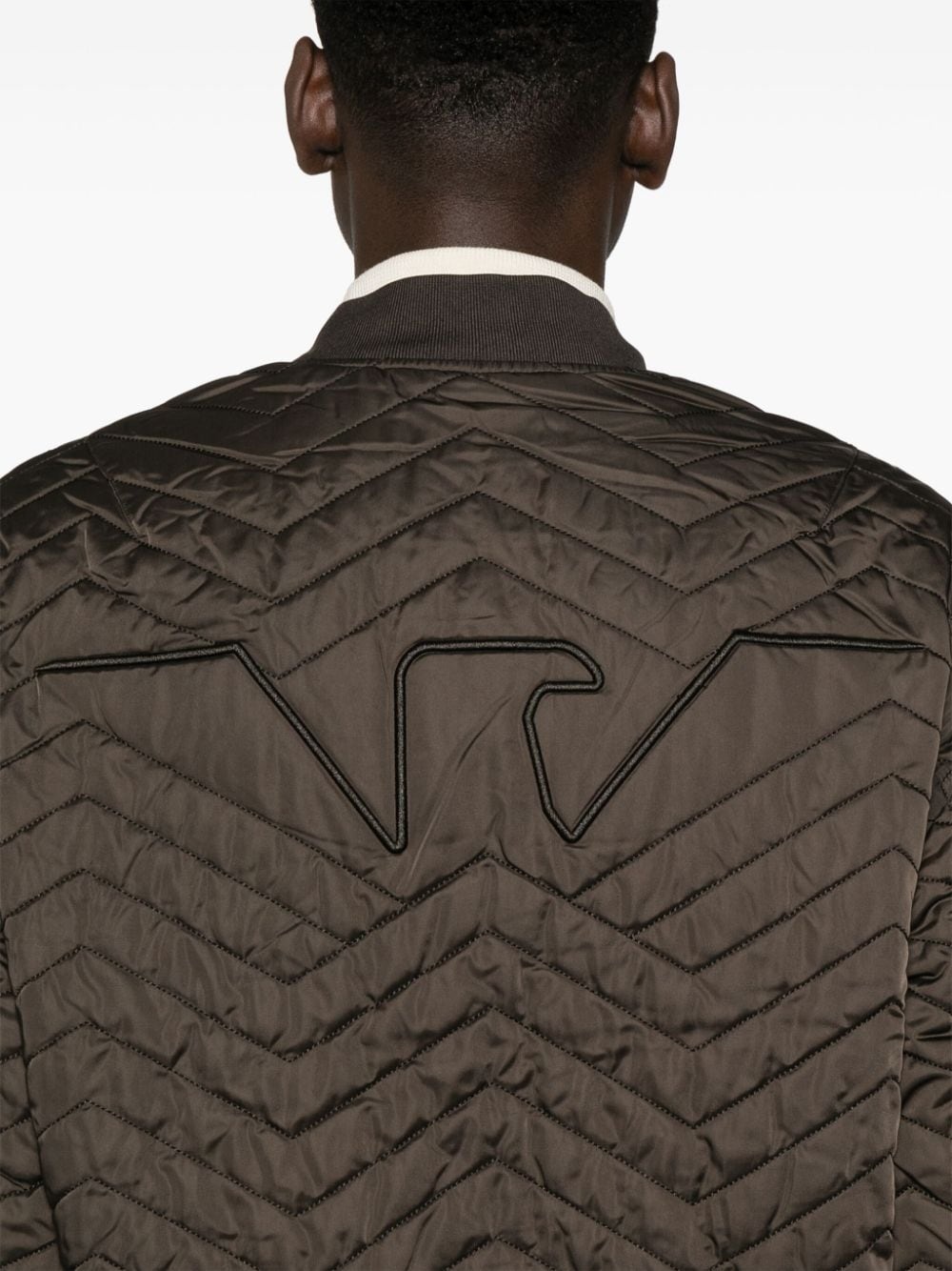 chevron-quilted jacket - 5