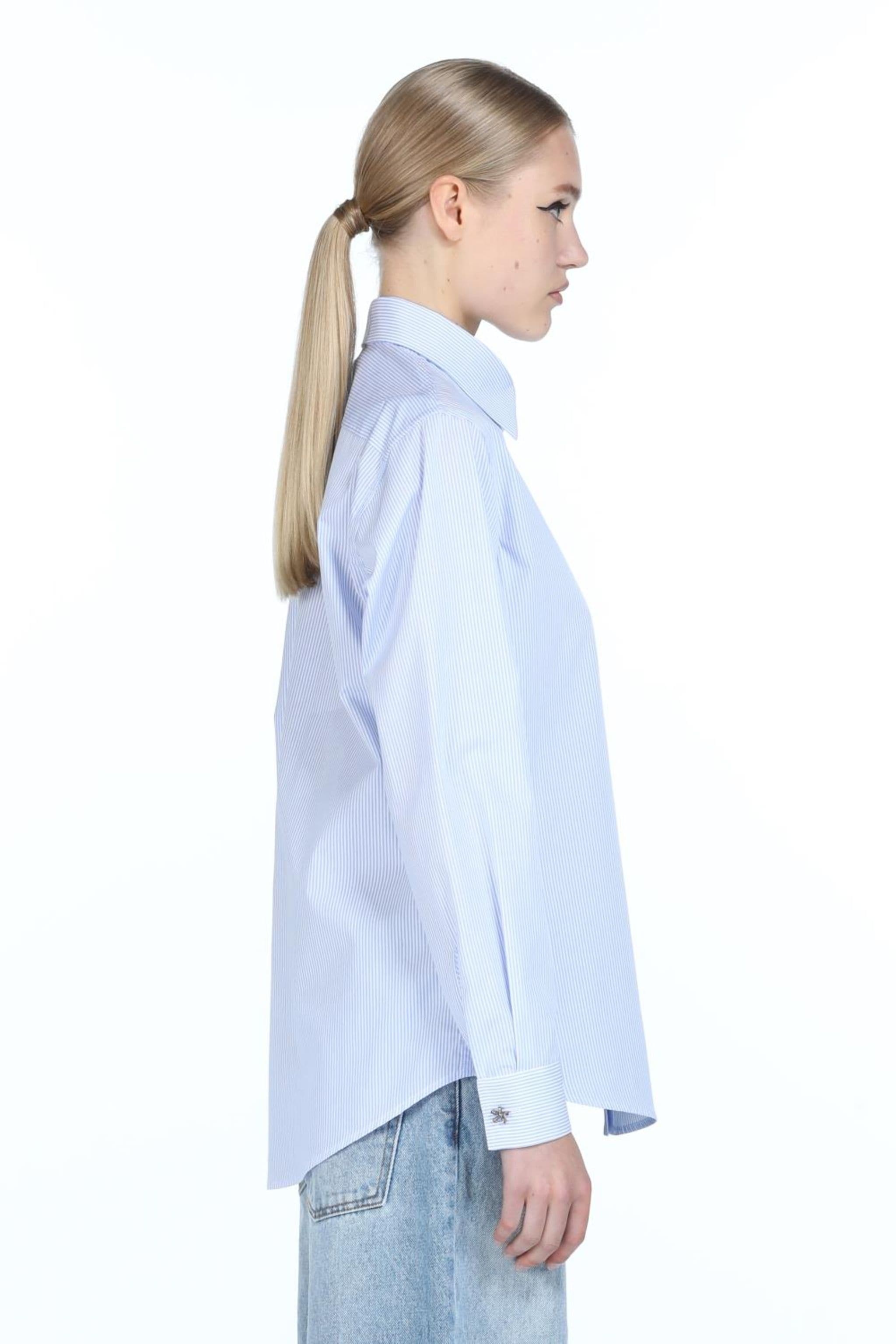 LOGO-EMBROIDERED STRIPED SHIRT - 3