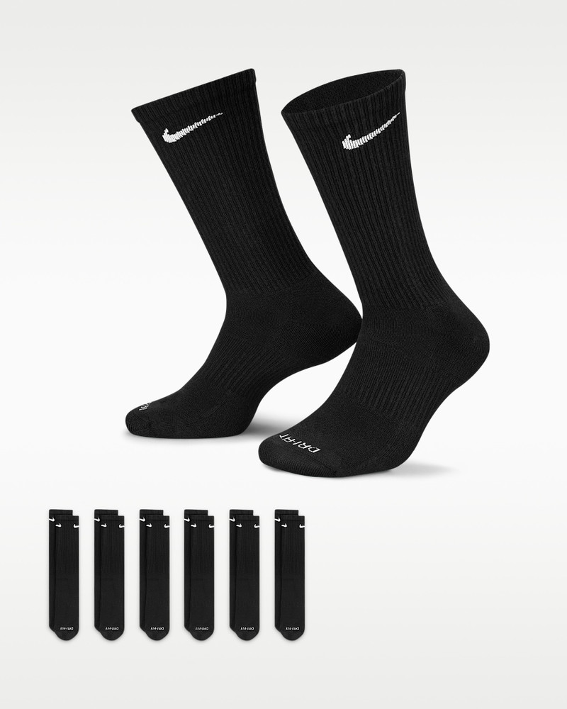 Nike Everyday Plus 쿠션 훈련 승무원 양말 (6 쌍) 1