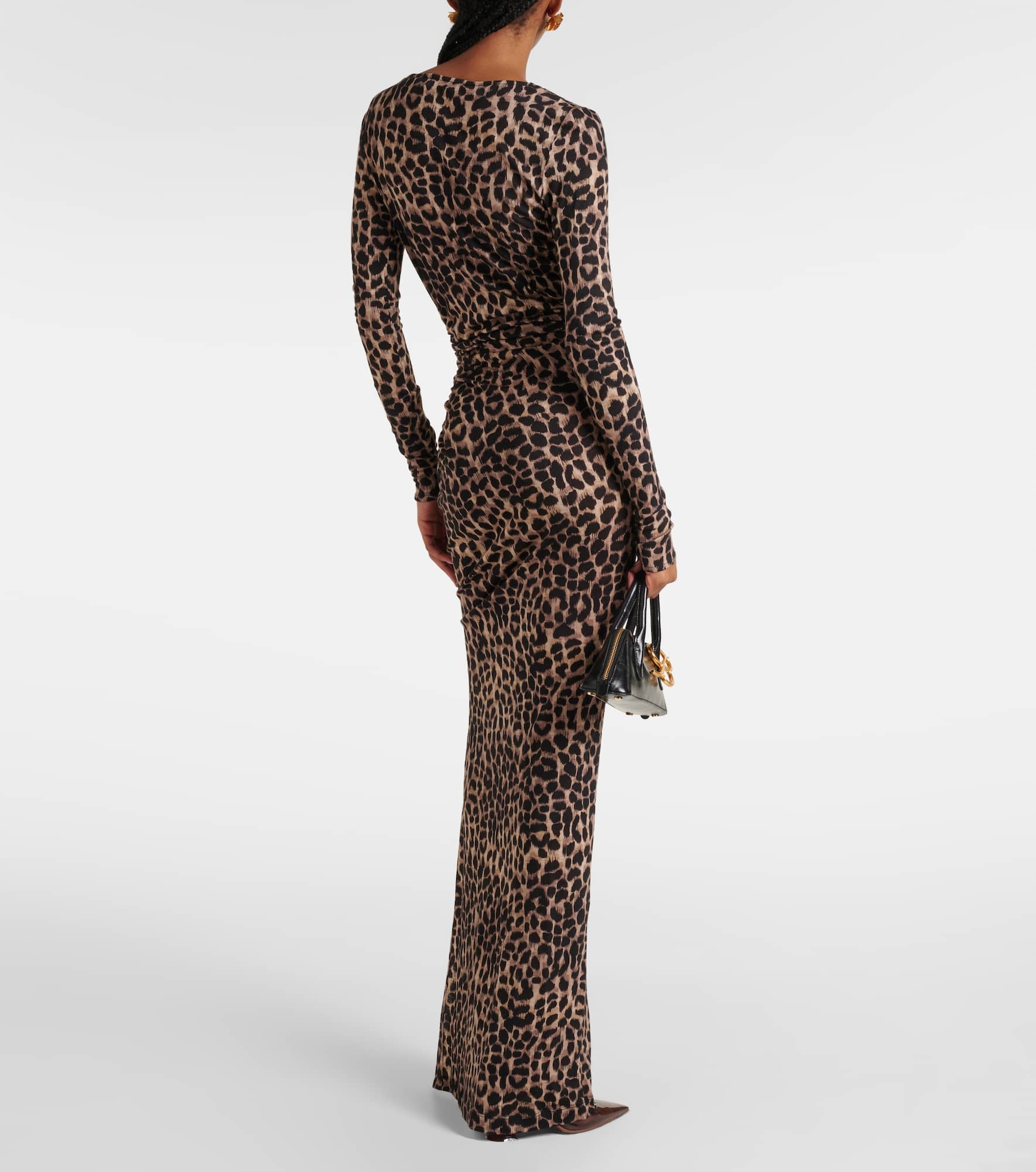 Leopard-print wool jersey maxi dress - 3