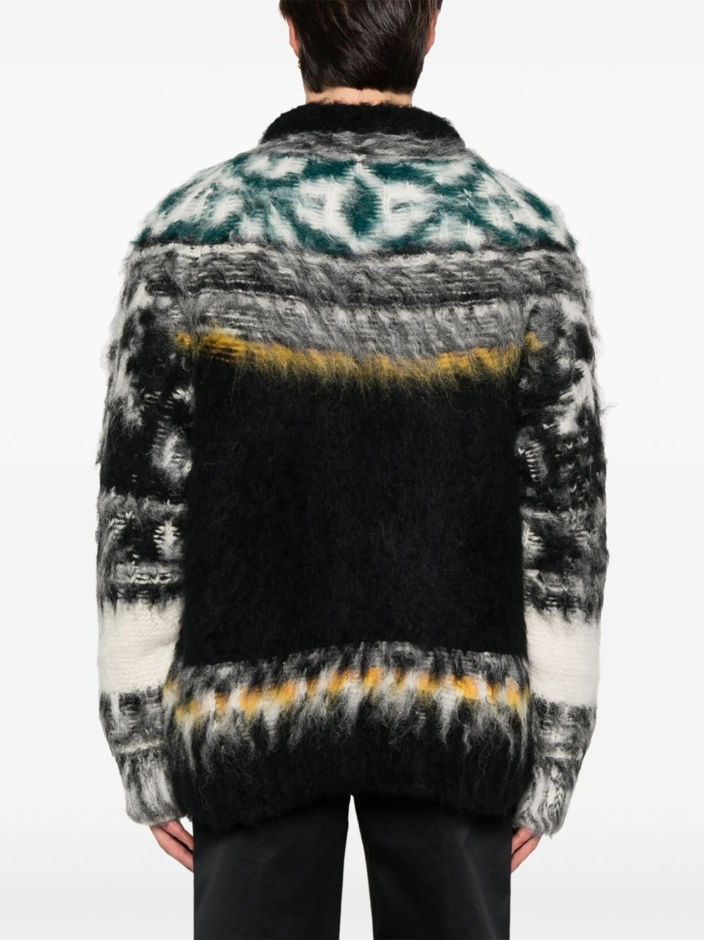 pattern intarsia-knit hoodie - 4