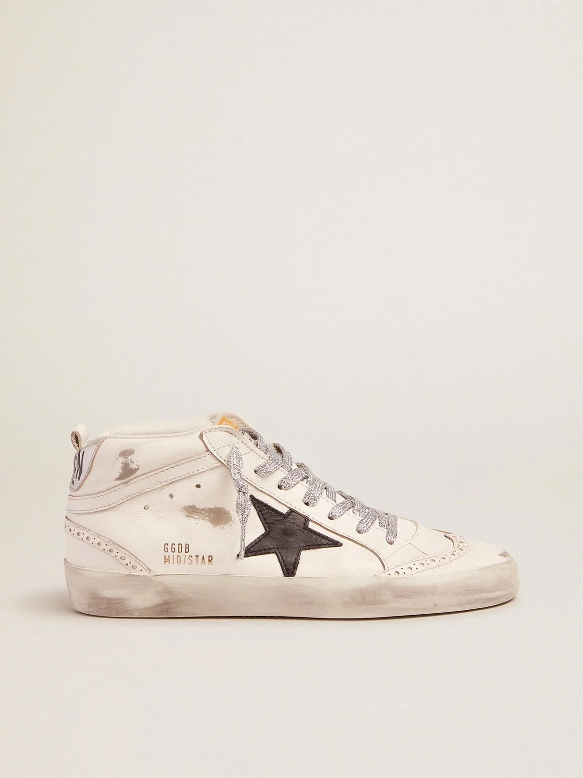 Mid-Star sneakers with laminated heel tab and glittery laces - 1