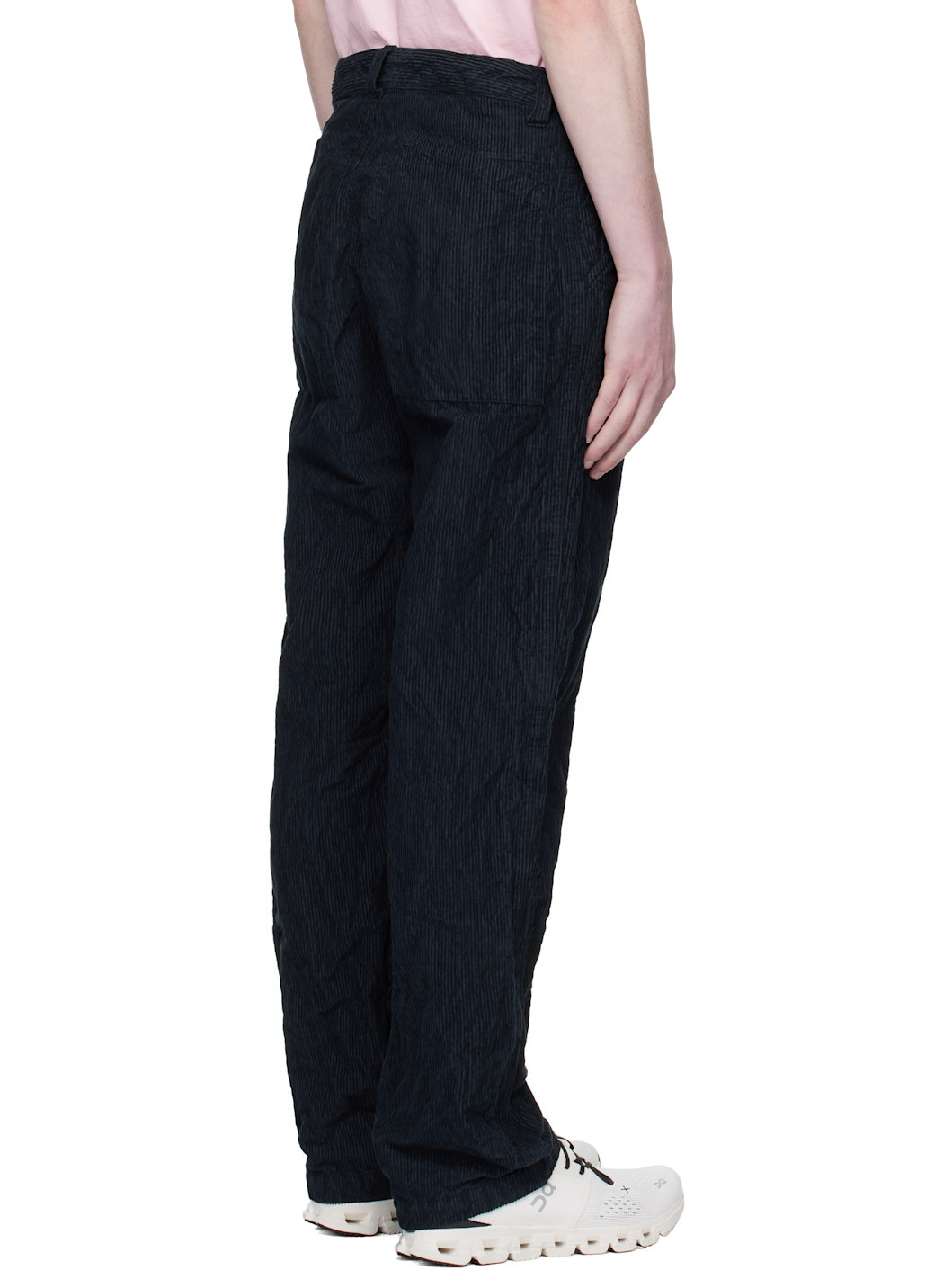 Navy 3100026 Wrinkled Corduroy 500-TC Trousers - 3