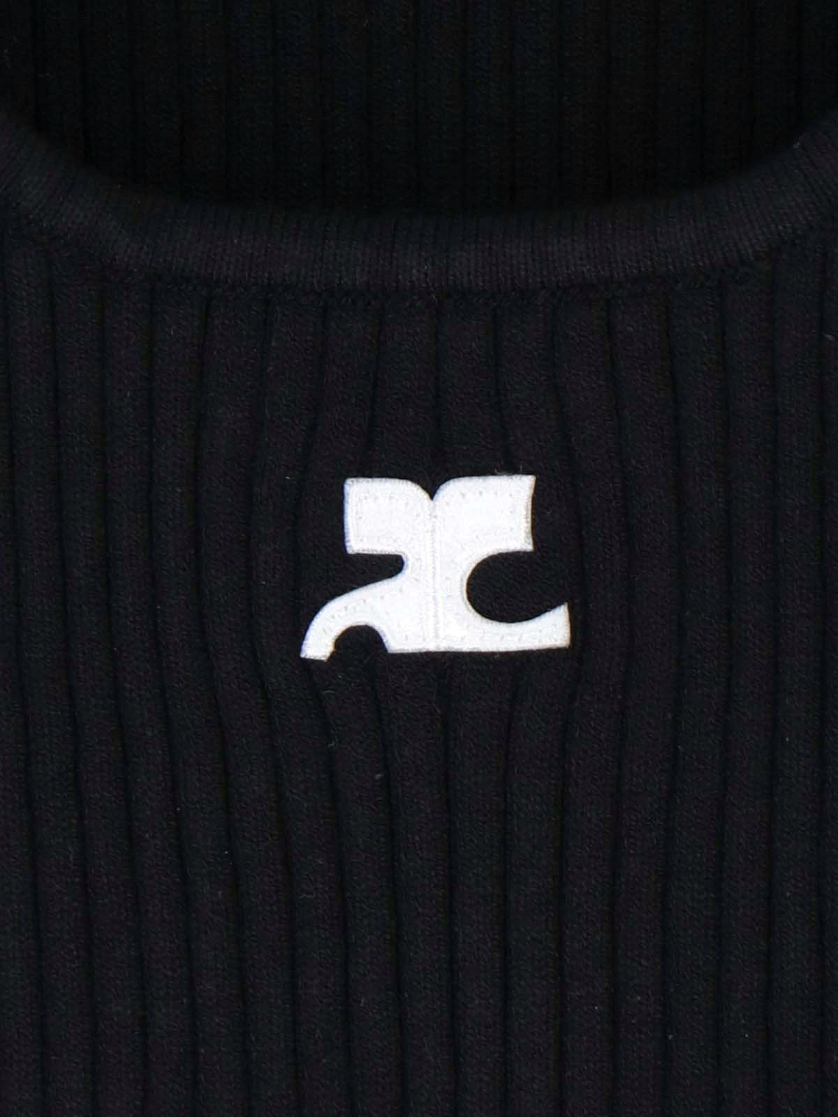 LOGO RIBBED TOP - 3