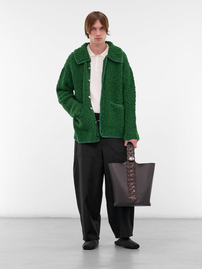 BODE Green Alpaca-Wool Knit Cardigan outlook
