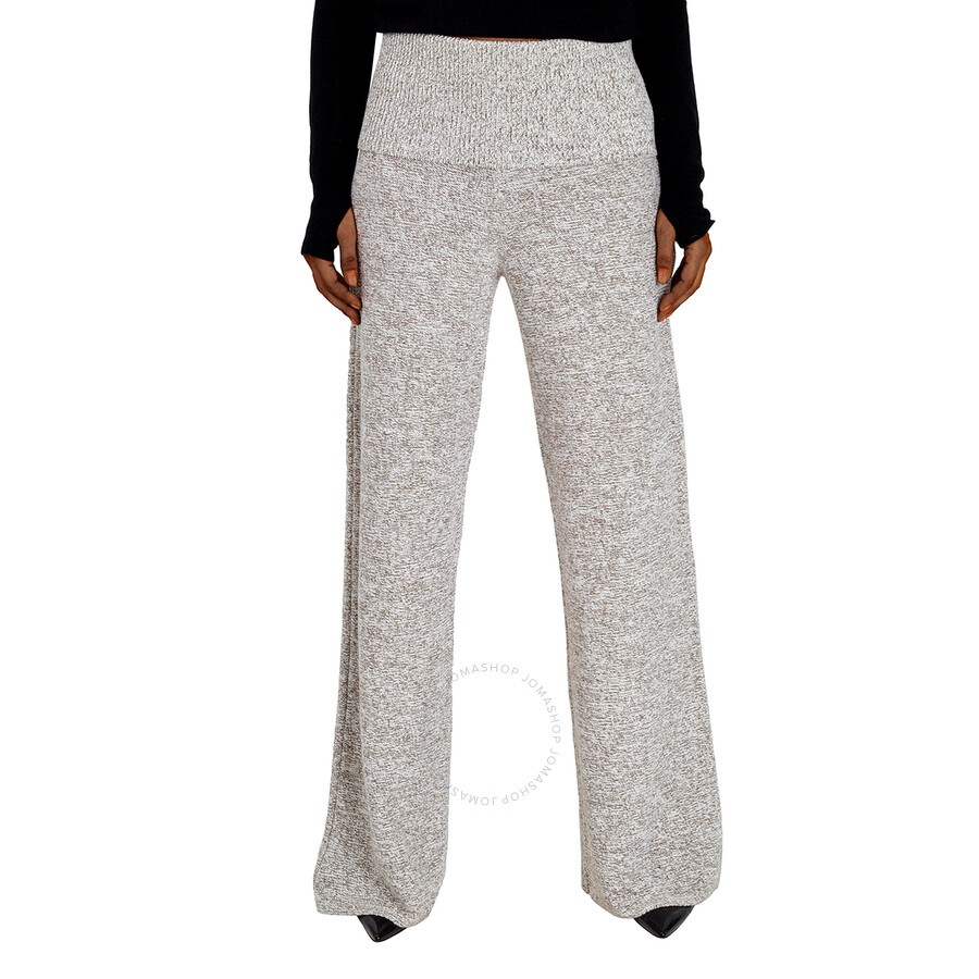 Off-White Ladies White Languid Wide-leg Trousers - 4