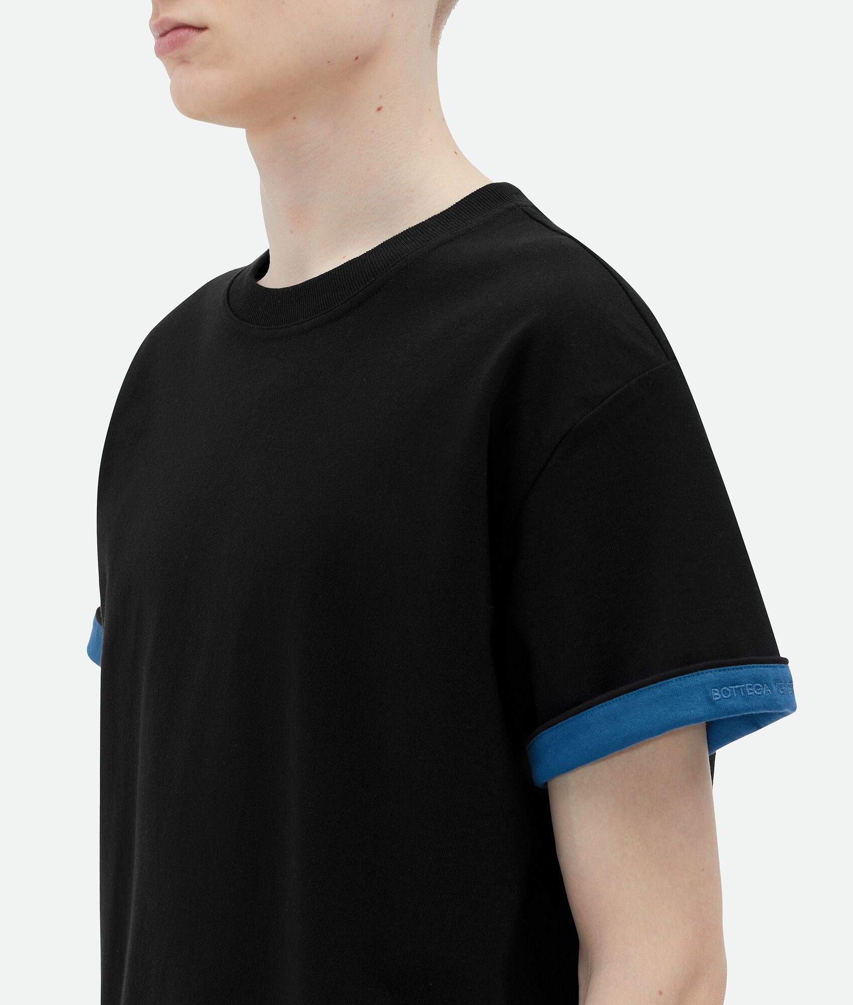 Double Layer Relaxed Cotton T-Shirt - 4