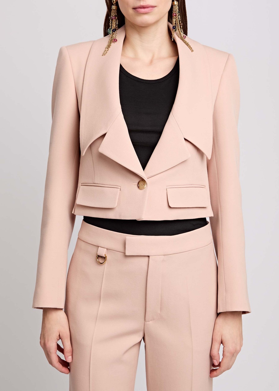 Chloe Cropped Wool Blazer - 2