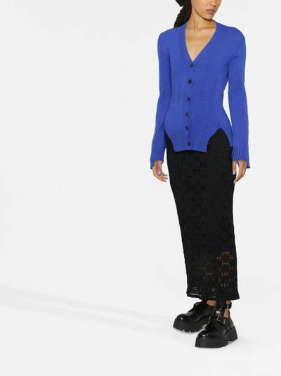 Alexander McQueen V-neck cashmere knitted cardigan outlook