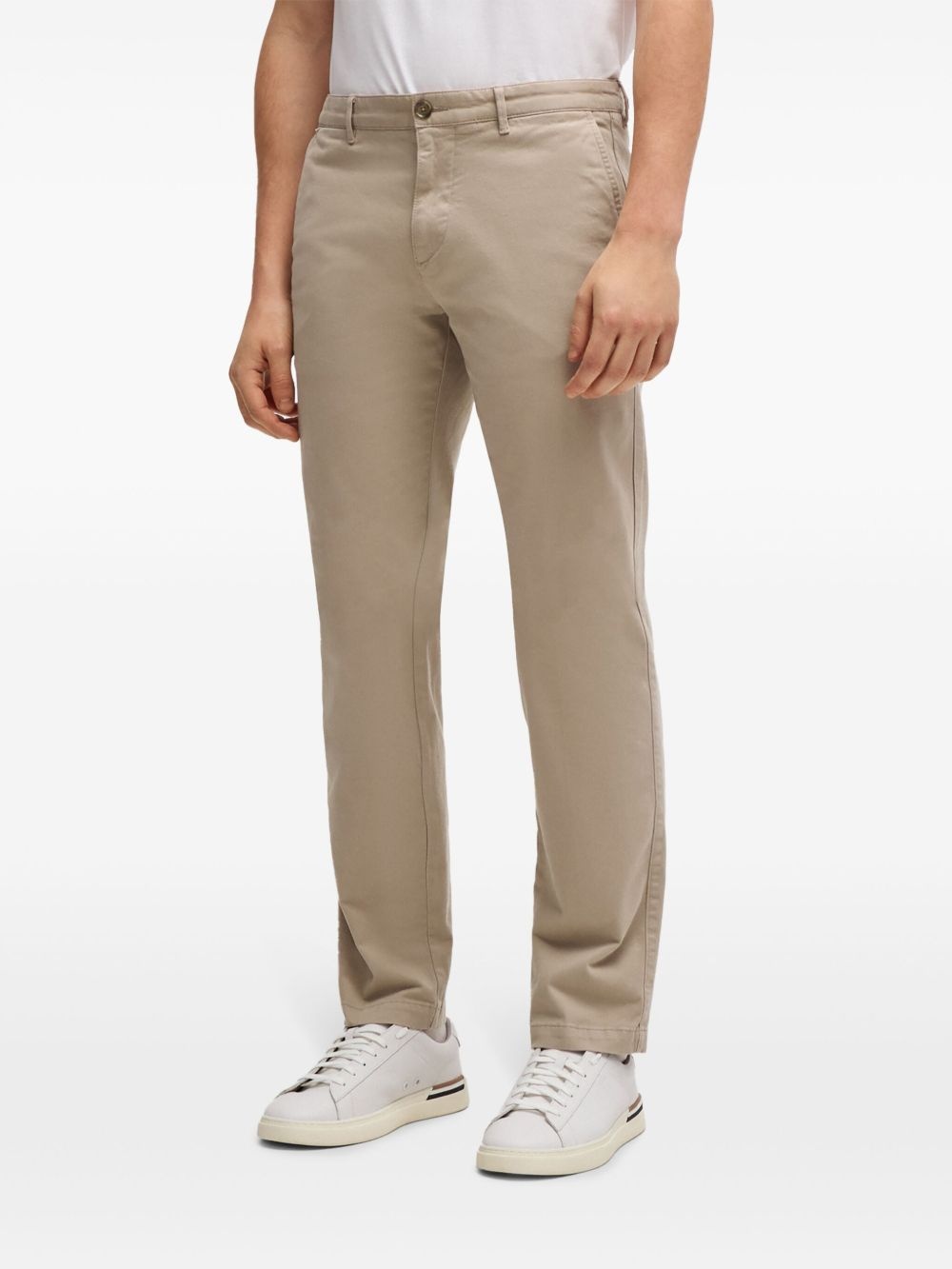 mid-rise straight-leg chinos - 3