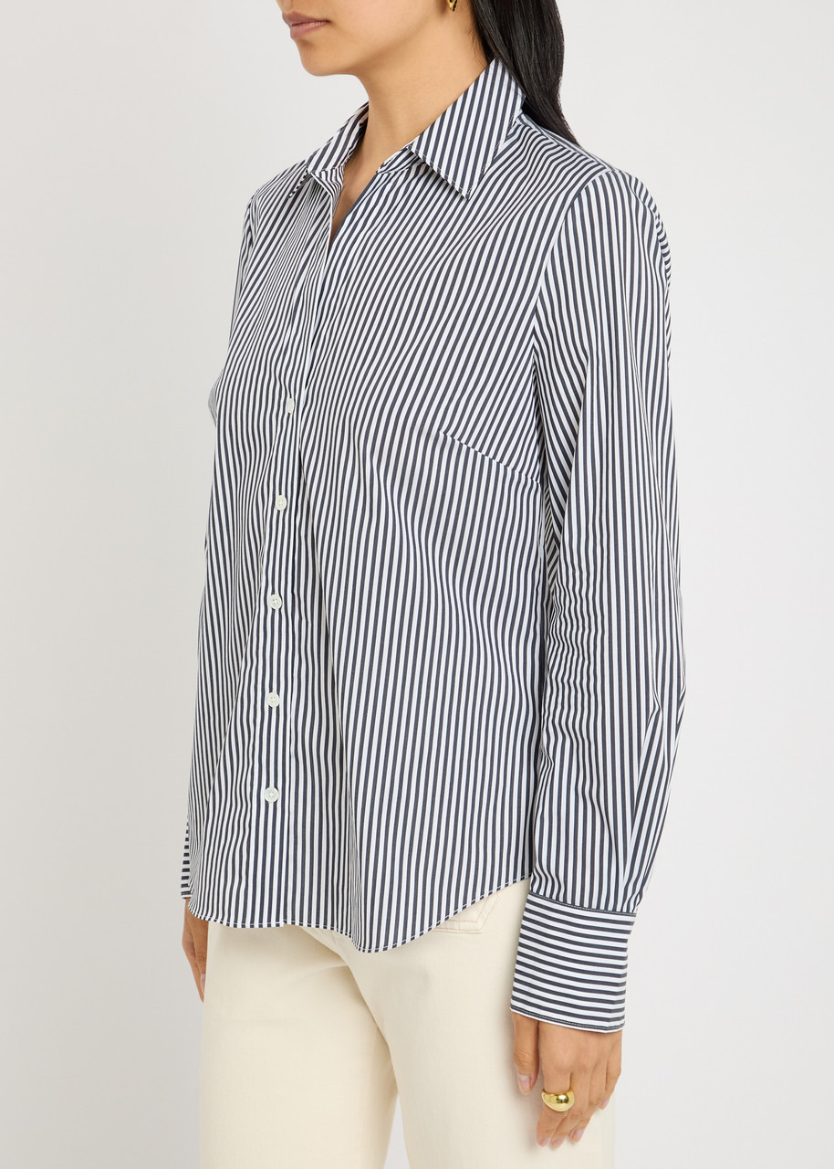 Veronica Beard Amelia Striped Cotton-poplin Shirt - 2