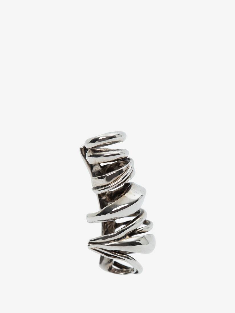Multi Hoop Ear Cuff in Antique Silver - 1