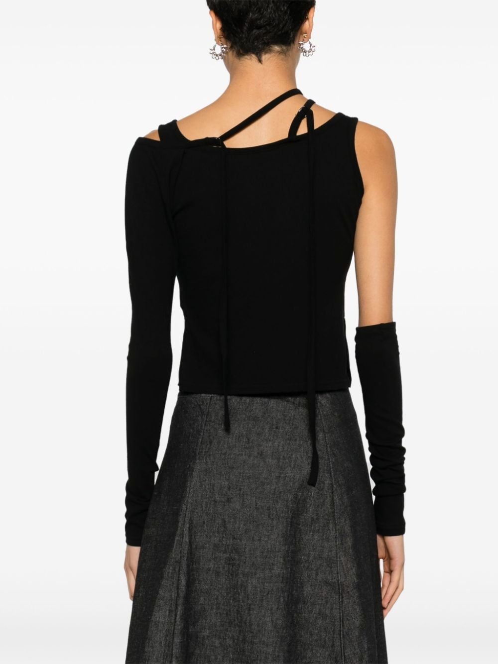 cold shoulder-design top - 4
