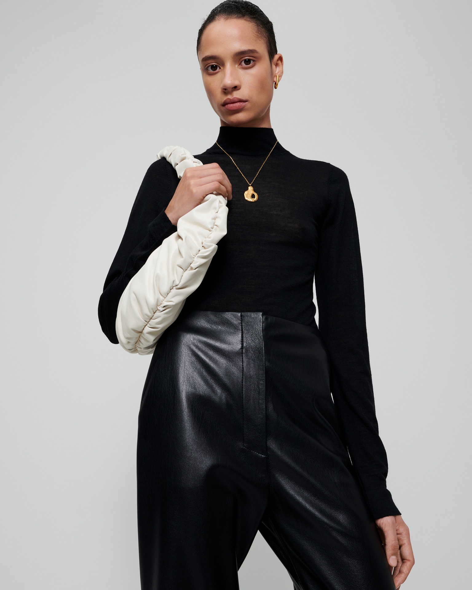 HARRI - Merino wool top - Black - 3