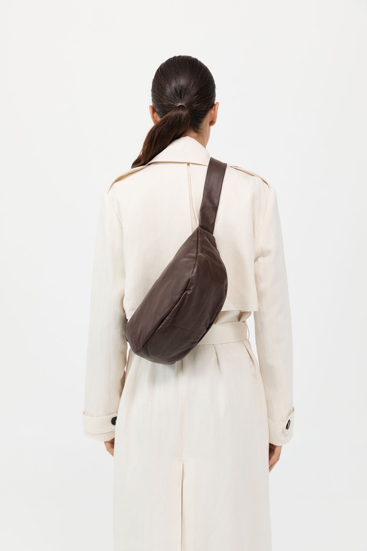 Soft Crescent Bag - Chocolate - 2
