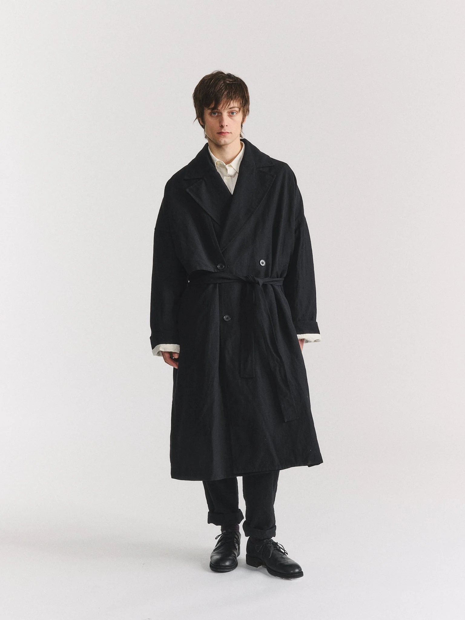 MOON COAT - LIN WOOL - BLACK - 1